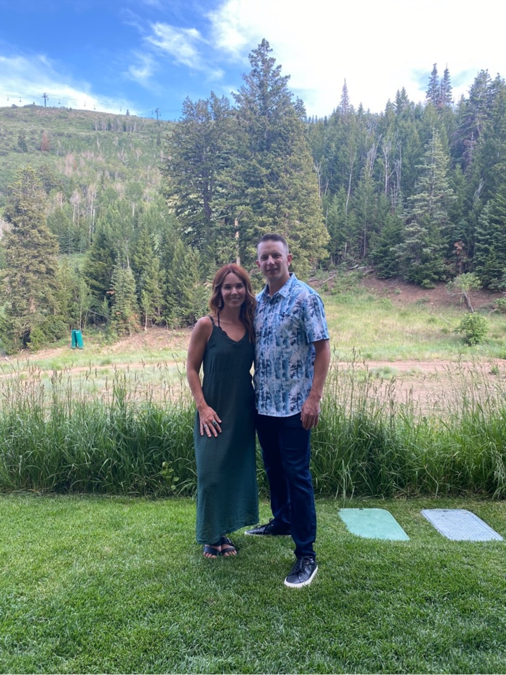 LACAUSA Olive Green Midi Slip Dress